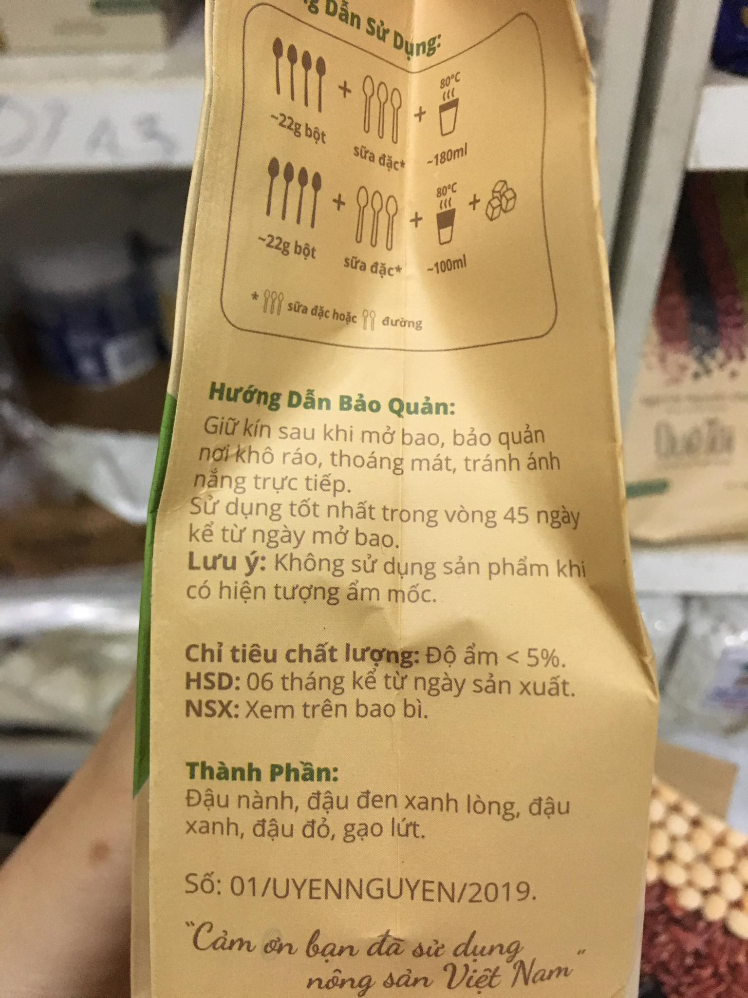 Bột ngũ cốc nguyên chất quê tôi 440gr