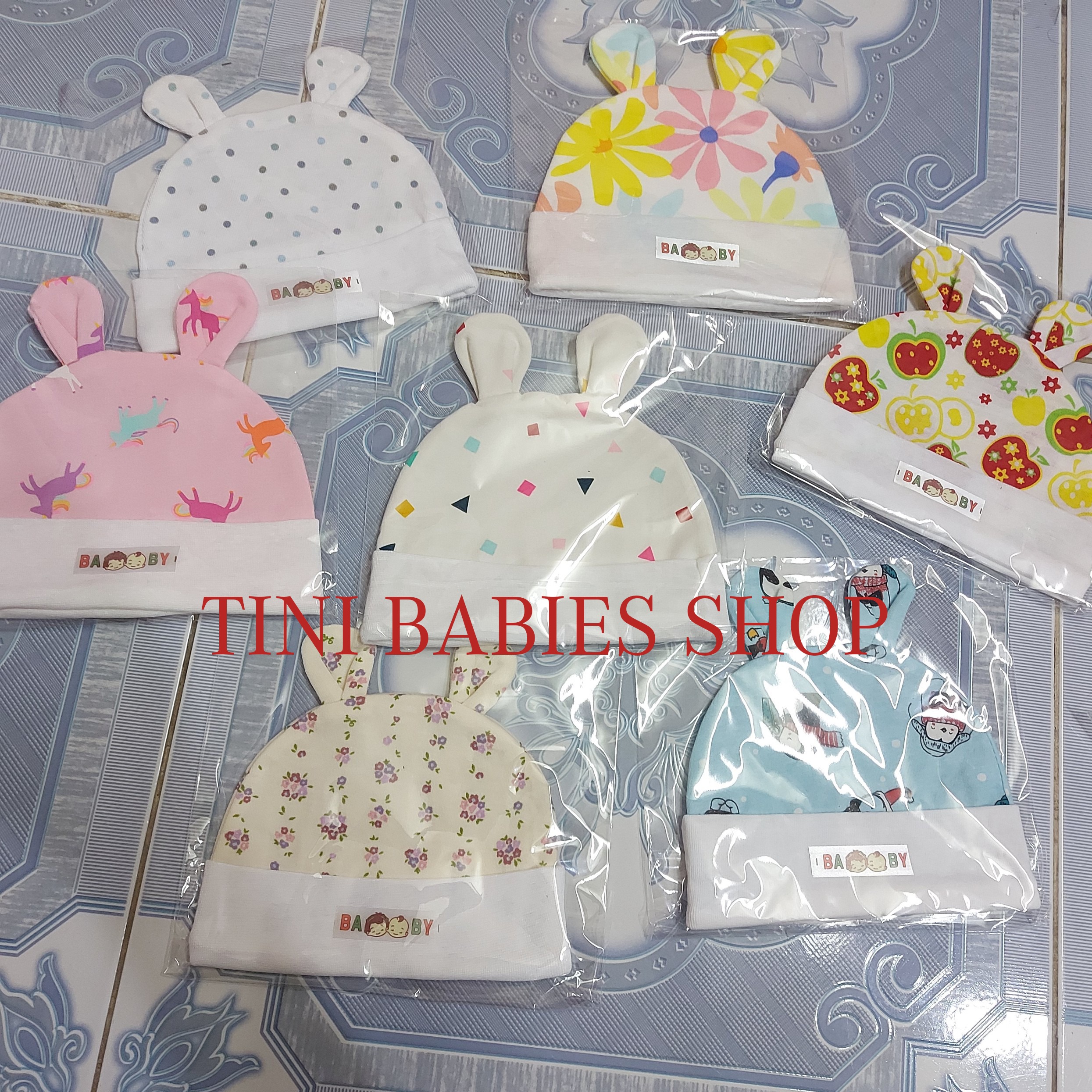 [HCM]Set 02 nón sơ sinh cho bé họa tiết đáng yêu (giao màu và họa tiết ngẫu nhiên)