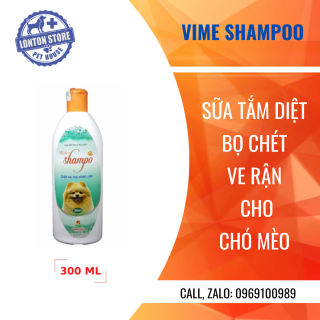 VEMEDIM Vime-Shampoo (nắp cam) - Sữa tắm giúp sạch lông, mùi thơm dễ chịu phòng chống ve, bọ chét lây nhiễm - Lonton store thumbnail