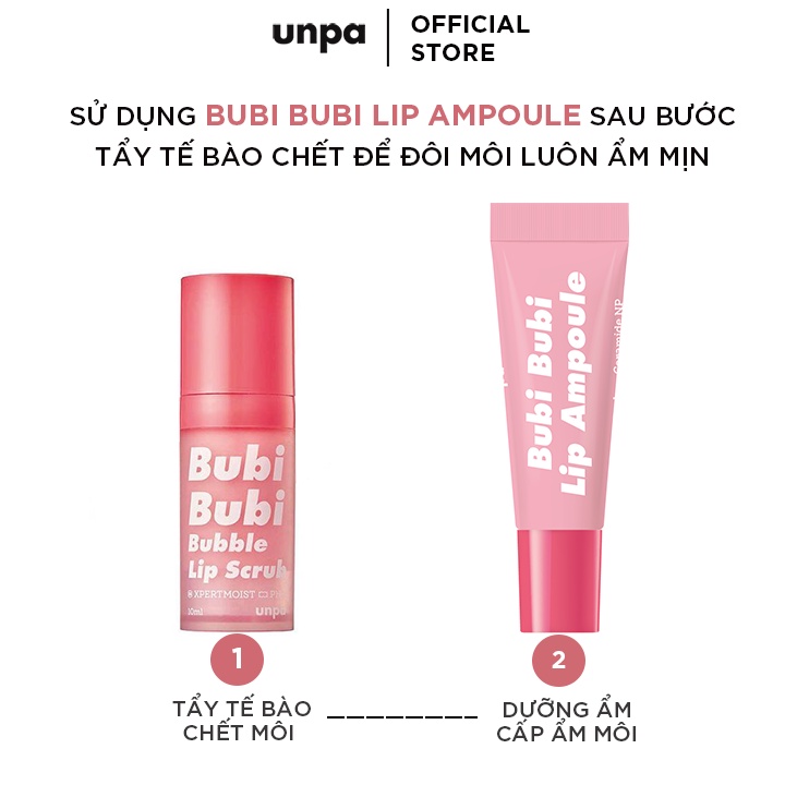 Son dưỡng môi dạng tinh chất Unpa Bubi Bubi Lip Ampoule làm mềm, dưỡng ẩm, và xóa nếp nhăn cho môi 10ml