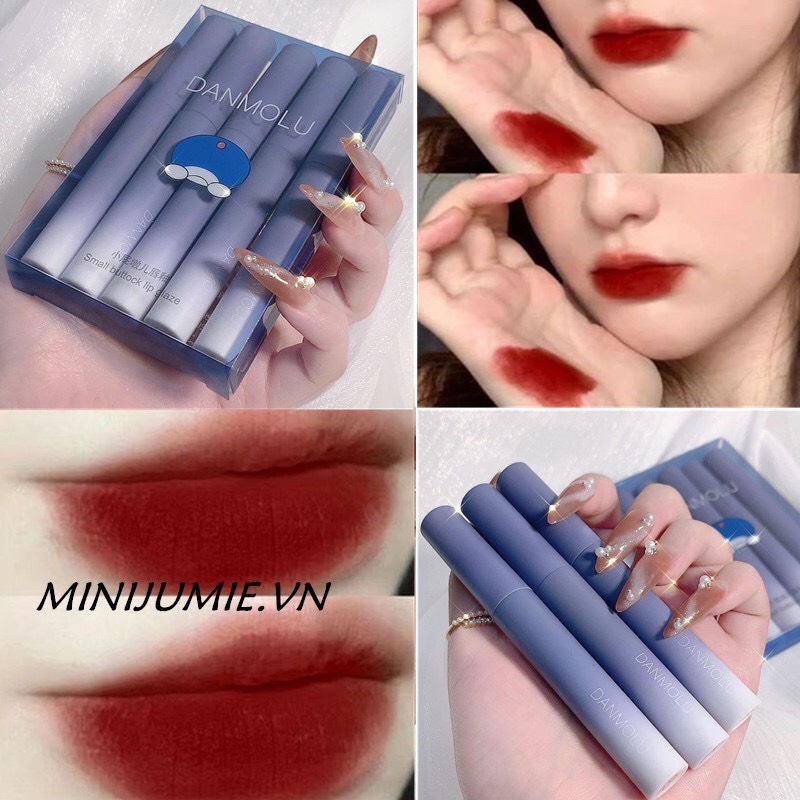 Set 5 Son DANMOLU Màu Đẹp Son Lì Lâu Trôi