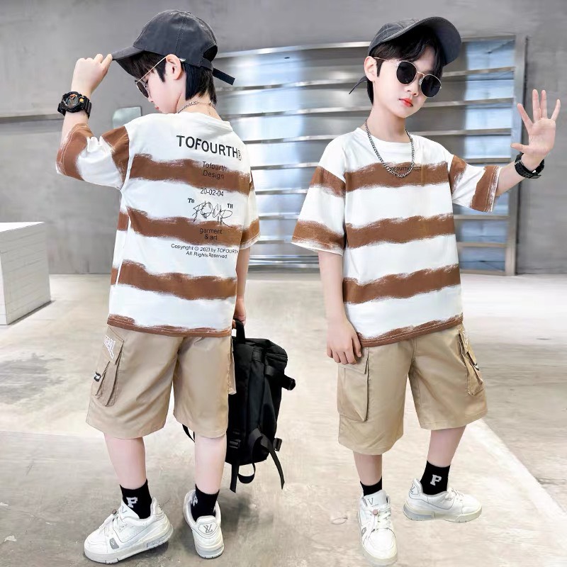 [SIZE ĐẠI+CỒ] SÉT KAKI BÉ TRAI  SỌC