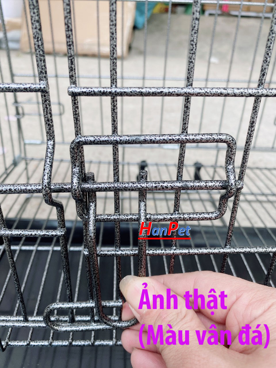 (Chuồng SD)- Lồng chó mèo vân đá chuồng cho chó mèo gấp gọn