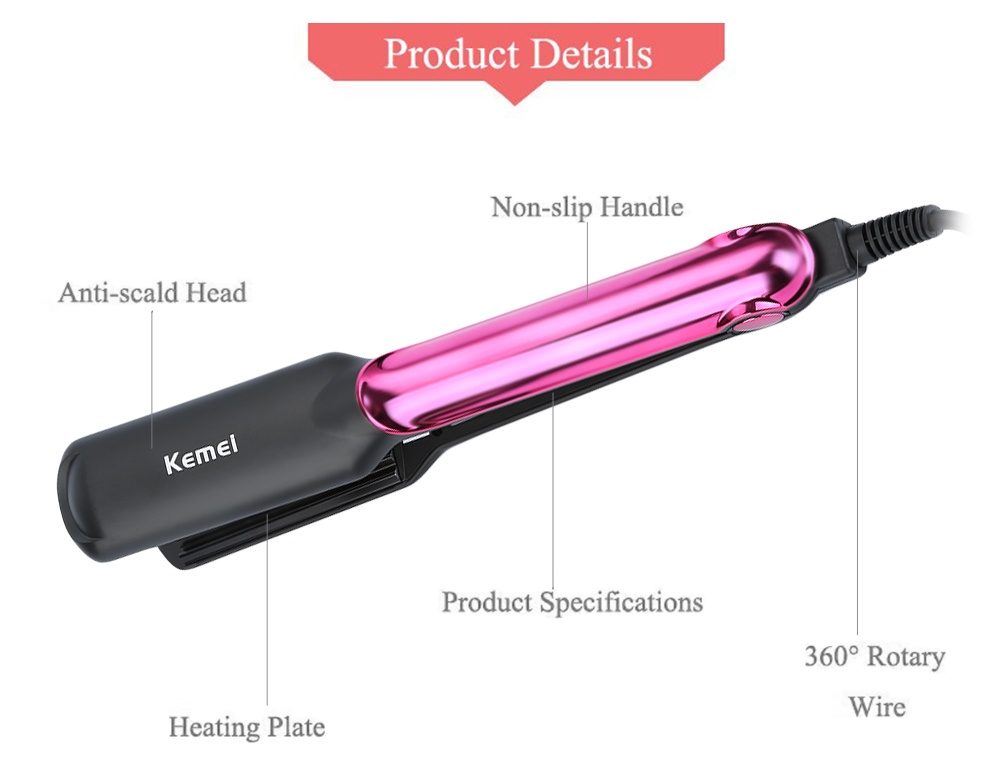 Máy duỗi tóc 2in1 Kemei km-2113