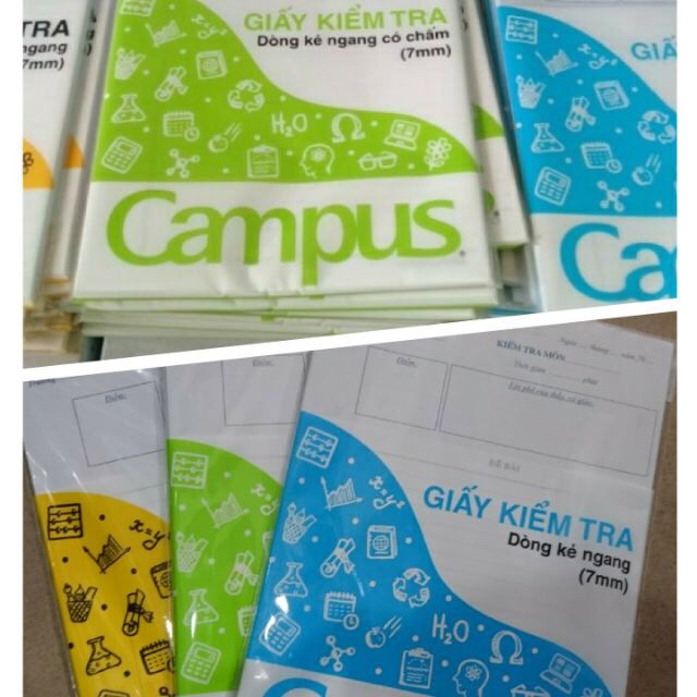 [GIẢM SỐC] tập giấy kiểm tra cấp 2 Campus ( 25 tờ đôi )