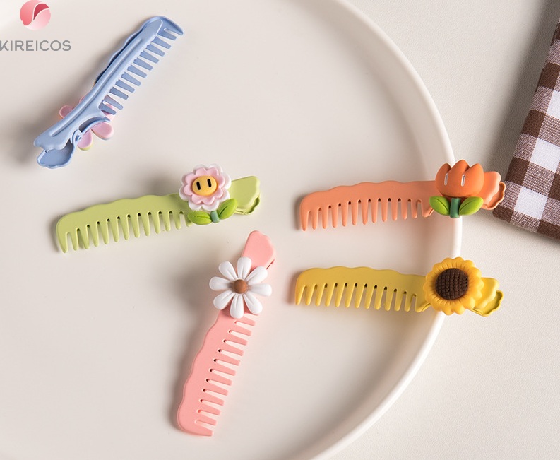 [HCM]Kẹp Tóc Mái Lược Hoa Mai Siêu Xinh - kireicos