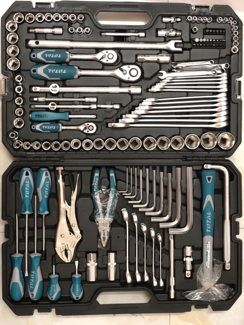 [Trả góp 0%] TOTAL- THKTHP21426  BỘ ĐỒ NGHỀ CẦM TAY 142 CHI TIẾT