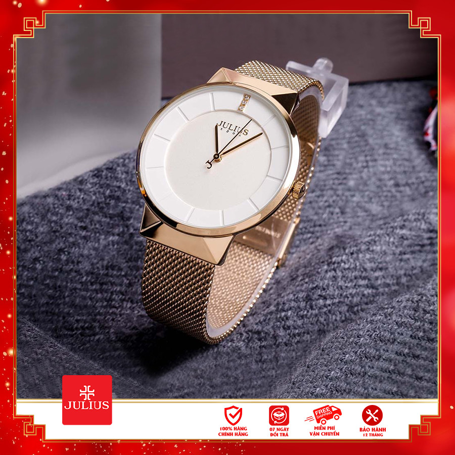 Đồng hồ UNISEX  Julius Hàn Quốc JA-1104 Dây Thép Chống Nước