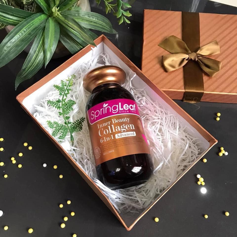 Collagen 6 in 1 Spring Leaf - 180 viên ĐỦ BILL