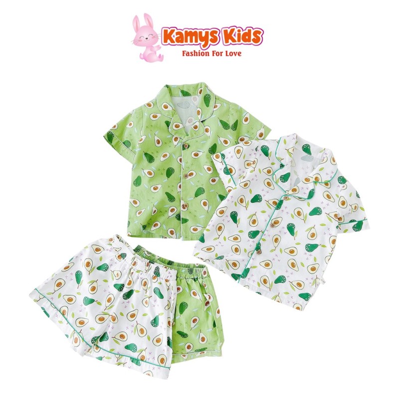 Nơi bán Bộ Quần Áo Cộc Tay Pyjama Trẻ Em Hình Quả Bơ Kamys Kids Cho Bé Trai Và Bé Gái Từ 9-23Kg