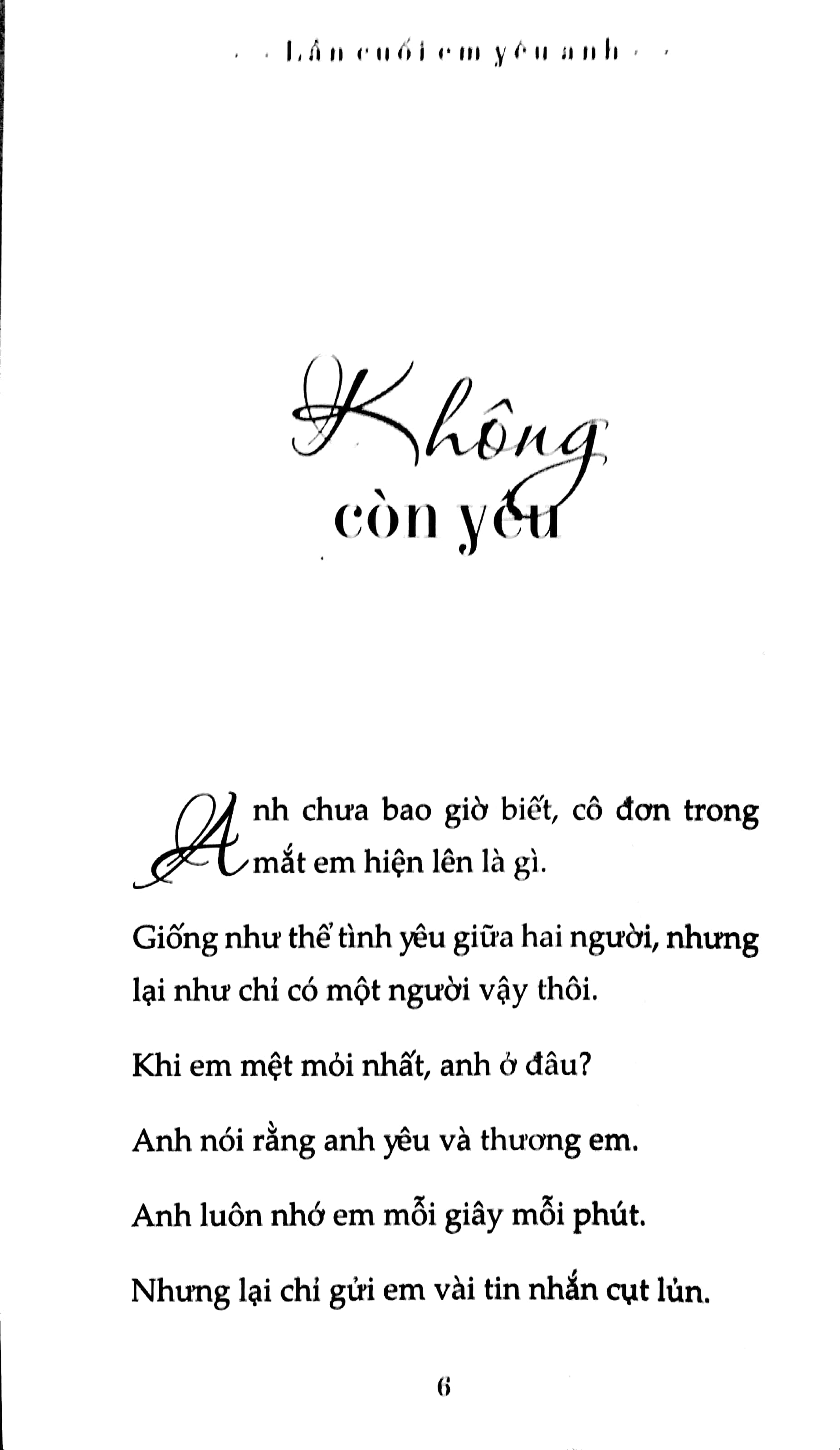 Fahasa - Lần Cuối Em Yêu Anh