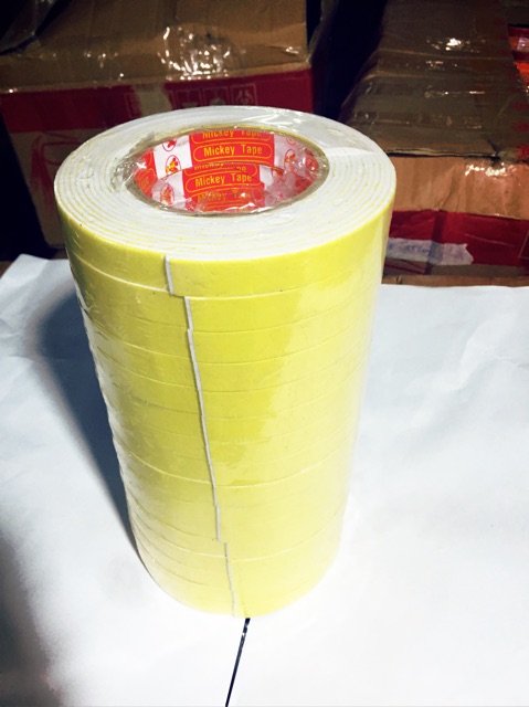 BĂNG KEO 2 MẶT 1 CUỘN CAO 2CM, Dạng xốp
