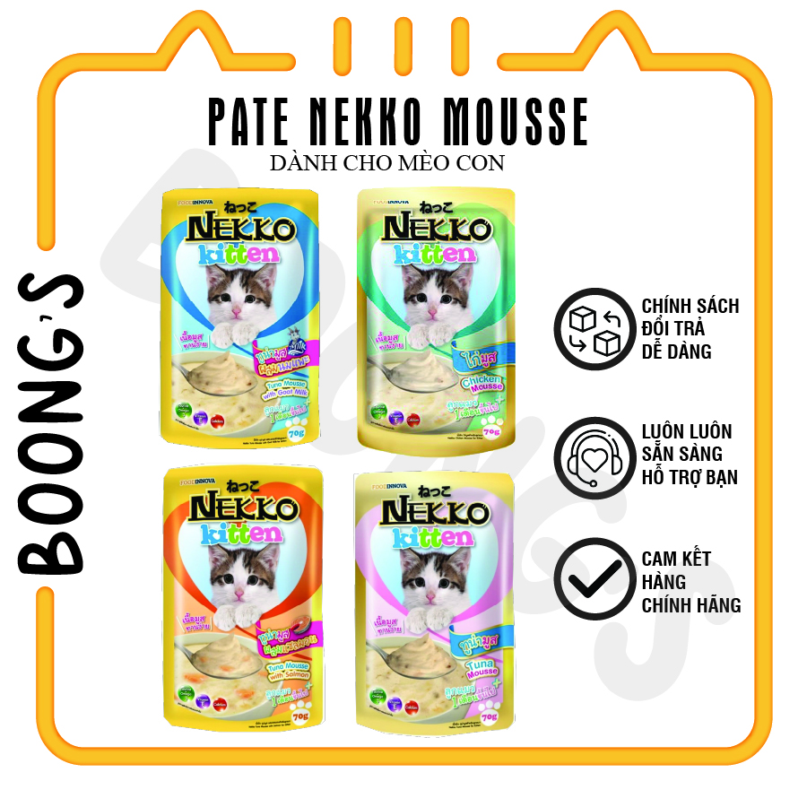 Pate Nekko Mousse dành cho mèo con 70gr
