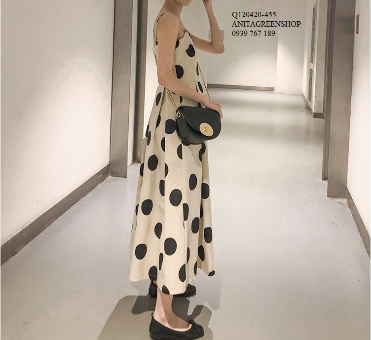 Q120420  ĐẦM MAXI CHẤM BI
