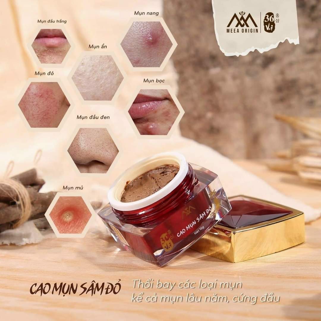 Combo Cao mụn sâm đỏ + Serum Cốt huyết thanh 5ml Chính hãng Meea
