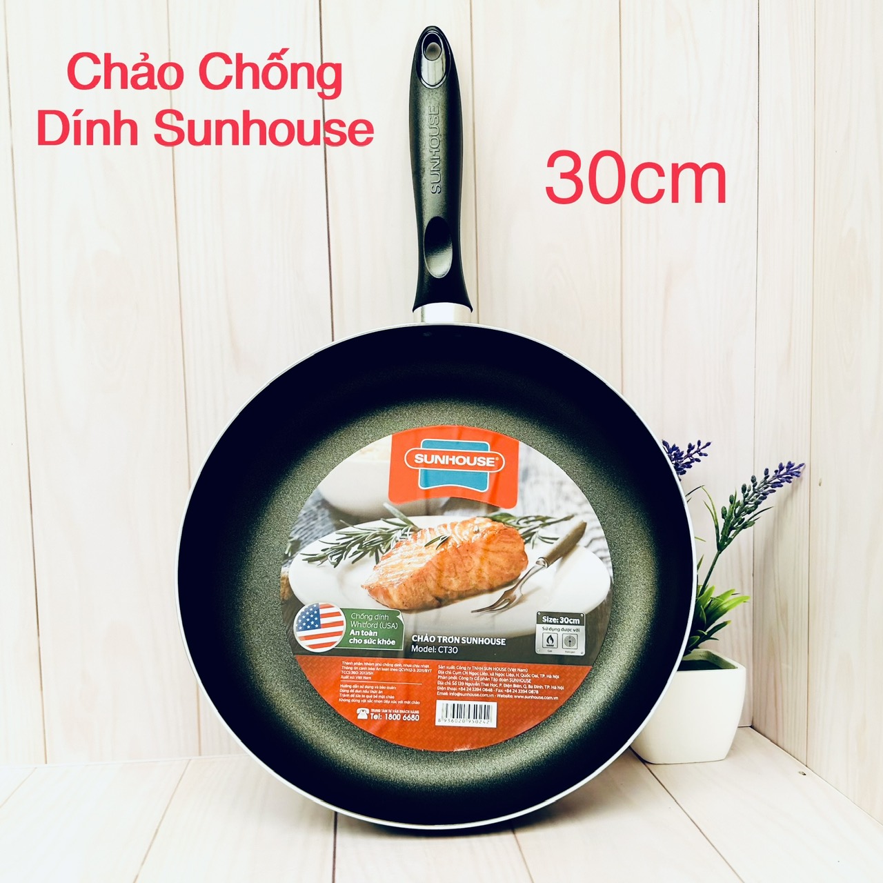 Sunhouse original 30cm ct30 non-stick frying pan-not induction cooker