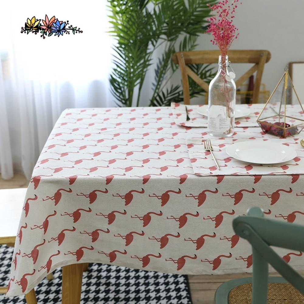 [HCM]Khăn trải bàn canvas hồng hạc