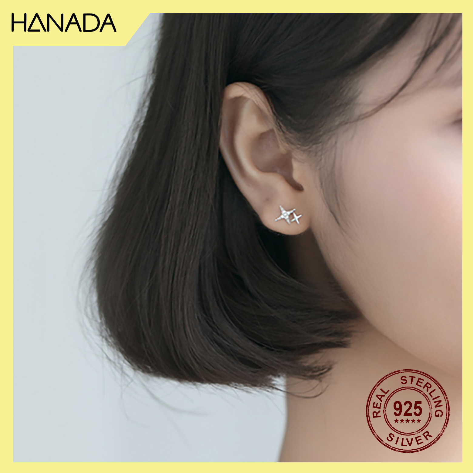 Bông Tai Bạc 925 Hanada Bling Bling 0372 C11