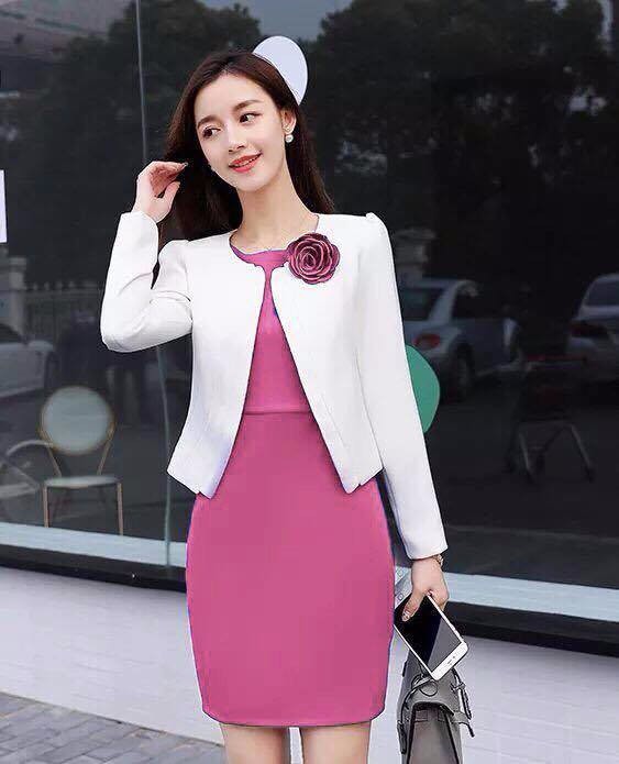 [HCM]ĐẦM CÔNG SỞ KÈM VEST THANH LỊCH - DCS42