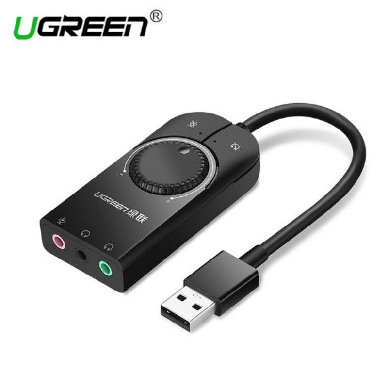 Usb sound 3.5mm có điều chỉnh âm lượng ugreen 40964