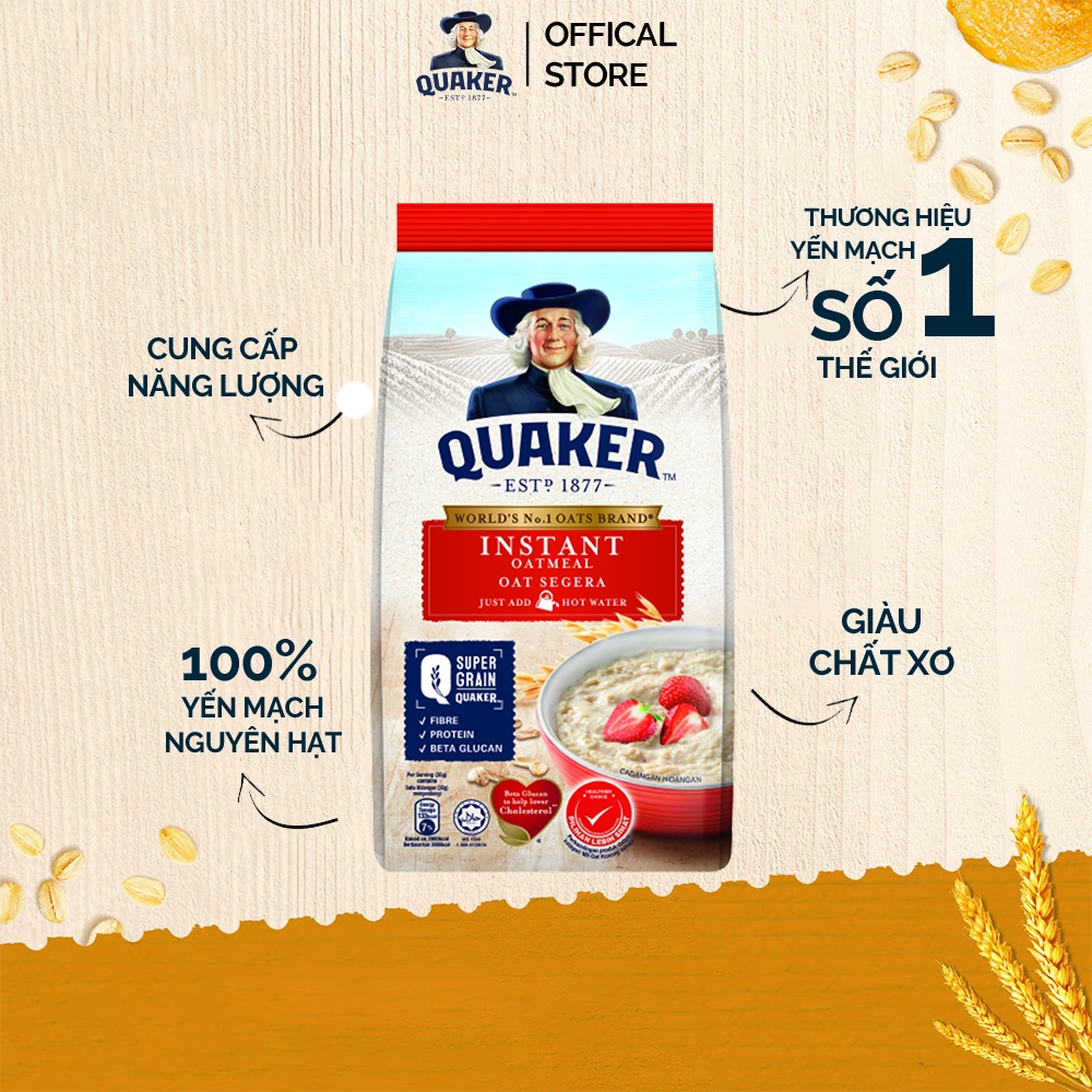 Yến Mạch Ăn Liền Quaker Bịch 1000g/300g