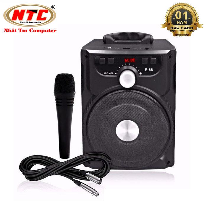 Loa bluetooth Karaoke Ruizu P88 hỗ trợ thẻ nhớ/USB/AUX/FM/jack 6.5mm - Tặng kèm micro karaoke (nhiều màu)