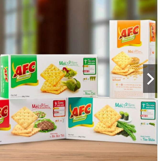 bánh AFC vị rau/ lúa mì hộp 172G