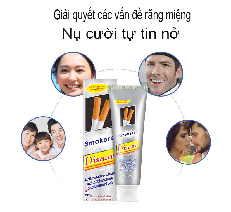 Kem Đánh Răng Tẩy Ố Vàng Trắng Răng Thái Lan Disaar