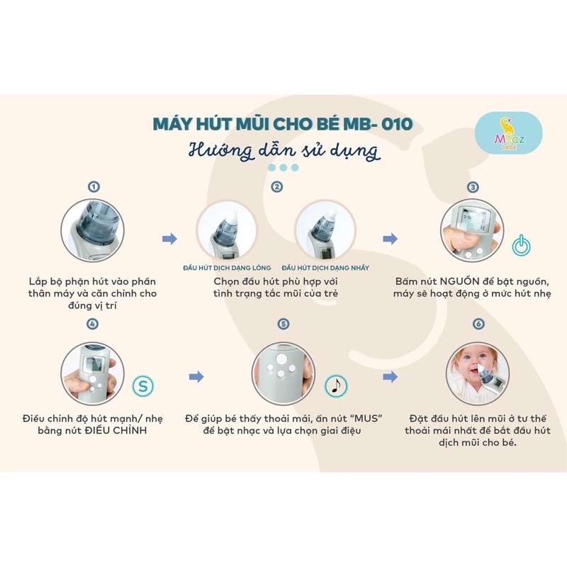 Máy hút mũi moaz bebe mb-010 an toàn cho bé