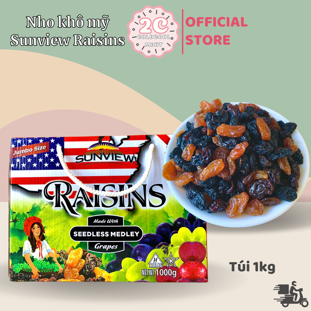 Nho khô mỹ sunview raisins 1kg