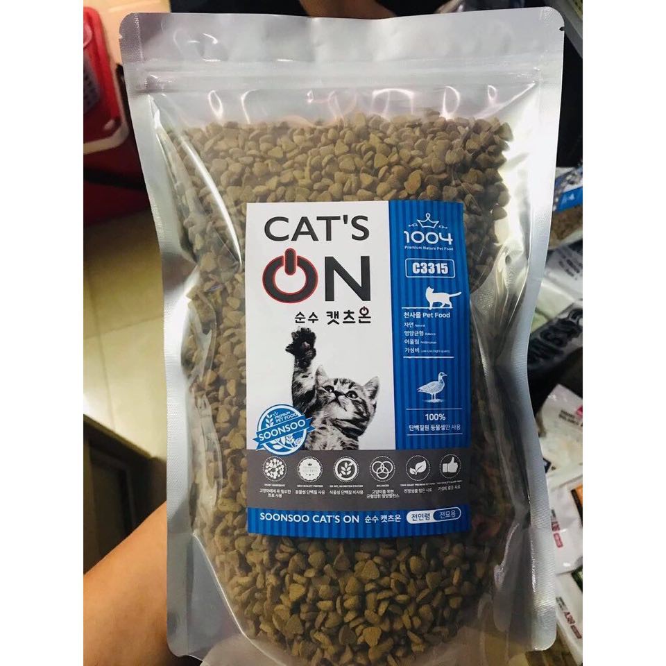Thức ăn hạt cho mèo cat’s on hàn quốc túi 1kg | thức ăn hạt cho mèo | cat's on túi chiếc | borupet