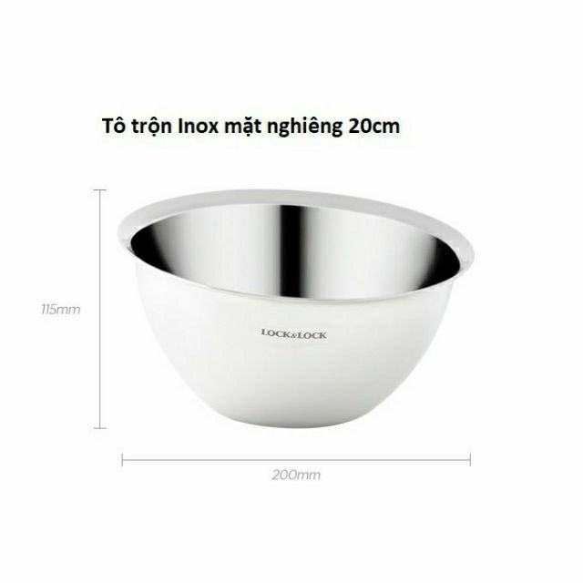 Tô Trộn Mặt Nghiêng Inox Lock&Lock 18cm