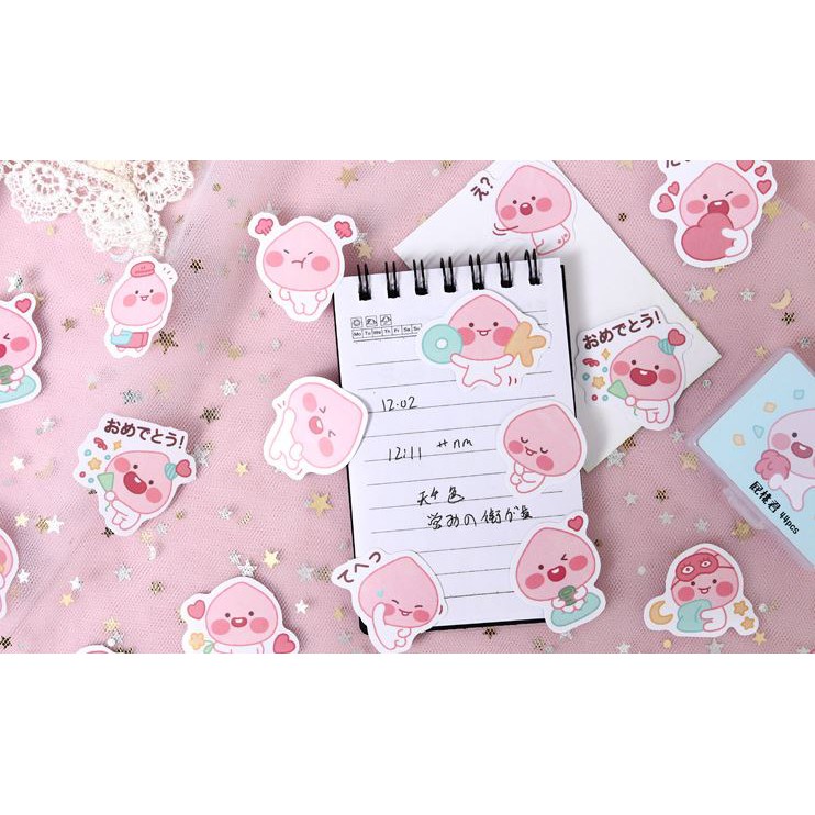 Bộ 46 Sticker Icon Dễ Thương Hàn Quốc dán trang trí E42