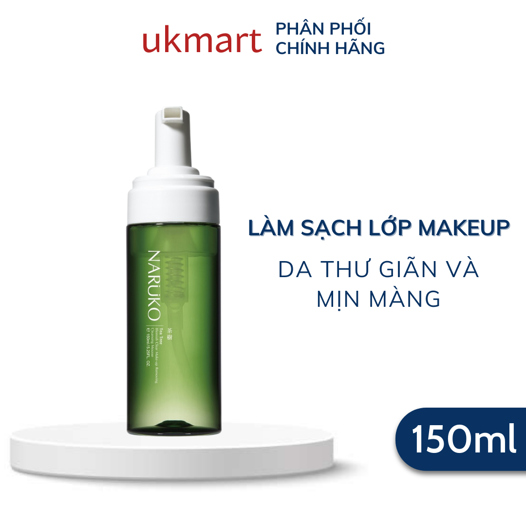 Nước Tẩy Trang Dạng Bọt Naruko Tràm Trà Tea Tree Blemish Clear Makeup Removing Cleansing Mousse 150ml