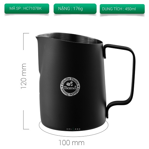 [HCM]Ca đánh sữa Tiamo mũi nhọn 450ml