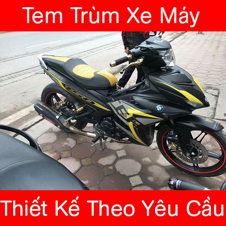 Tem Trùm Exciter 150 Đen Vàng Nhám Đẹp