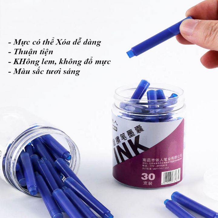 (30 Ống) Mực Ống Tẩy Được INK 0025
