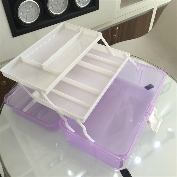Cốp Nhựa Đựng Đồ Nail 2 Khay Cỡ Lớn