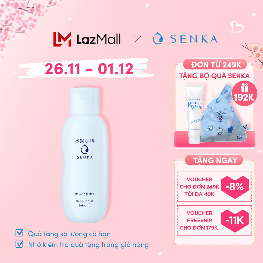 BÁO GIÁ GEL DƯỠNG CẤP ẨM CHUYÊN SÂU SENKA DEEP MOIST GEL CREAM 50G | Shopee Lazada Sendo Tiki mới nhất 46 Nước Cân Bằng và Dưỡng Ẩm Chuyên Sâu Senka Deep Moist Lotion 200ML