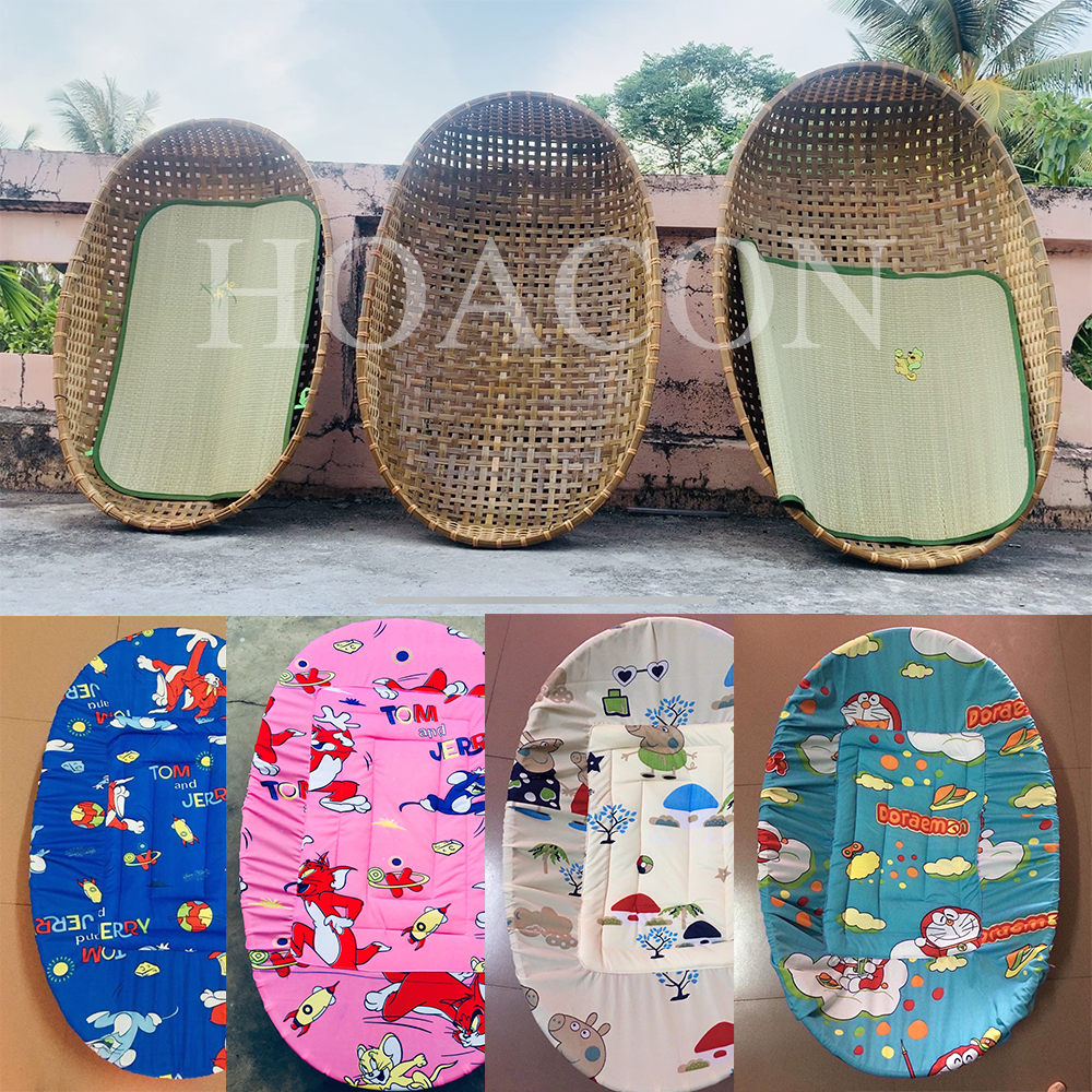 Nôi Tre Đặt Võng Cỡ Đại 100x65cm (Size XL) Cho Trẻ Sơ Sinh - 36 Tháng Ngủ Ngon