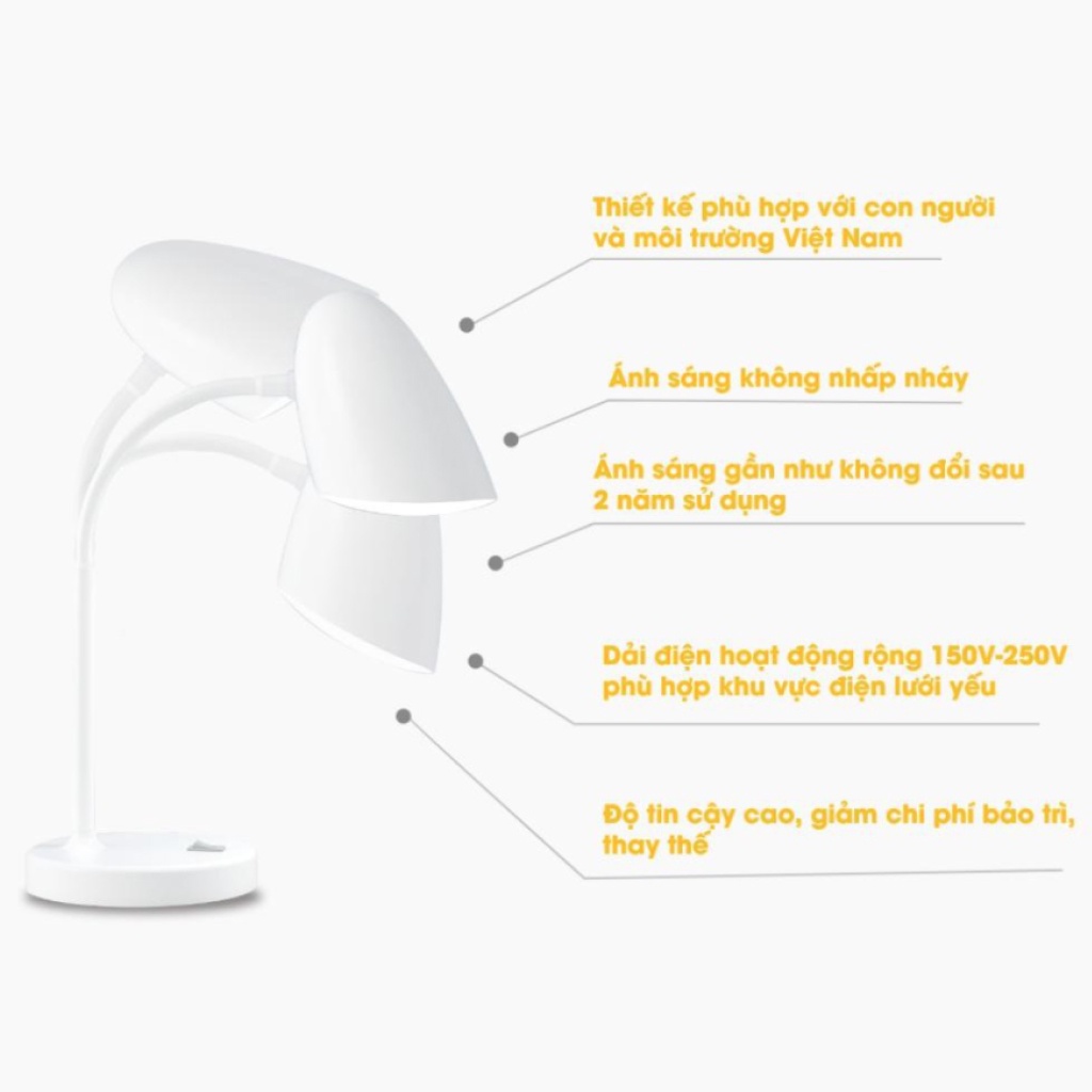 Đèn học Rạng Đông chống cận 6W (RD-RL-38.LED)