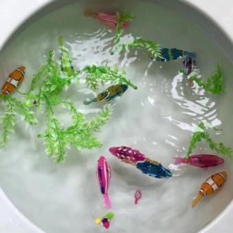 Combo 2 con Đồ chơi cá tự bơi Robo Fish có đèn led ( ngộ ngĩnh)