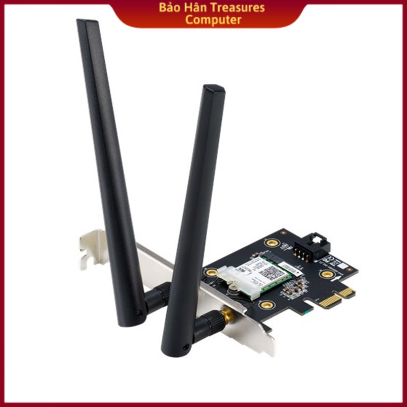 Card Mạng Wifi Asus PCE-AX3000 PCI-e a/b/g/n/ax3000 2.4GHz/5GHz 2402Mbps+574Mbps (Bulk) New 100%  - Hàng Chính Hãng