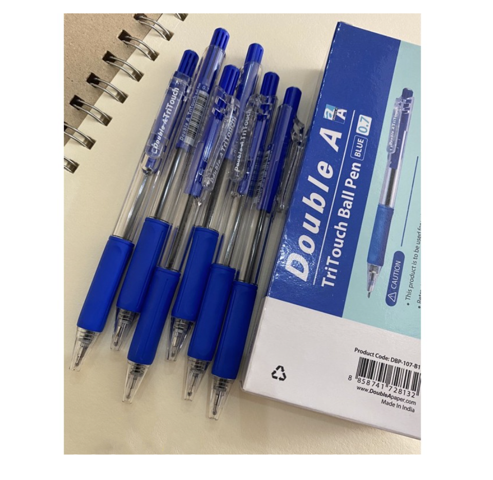 Combo 6 cây bút bi Double A Tritouch 0,7mm
