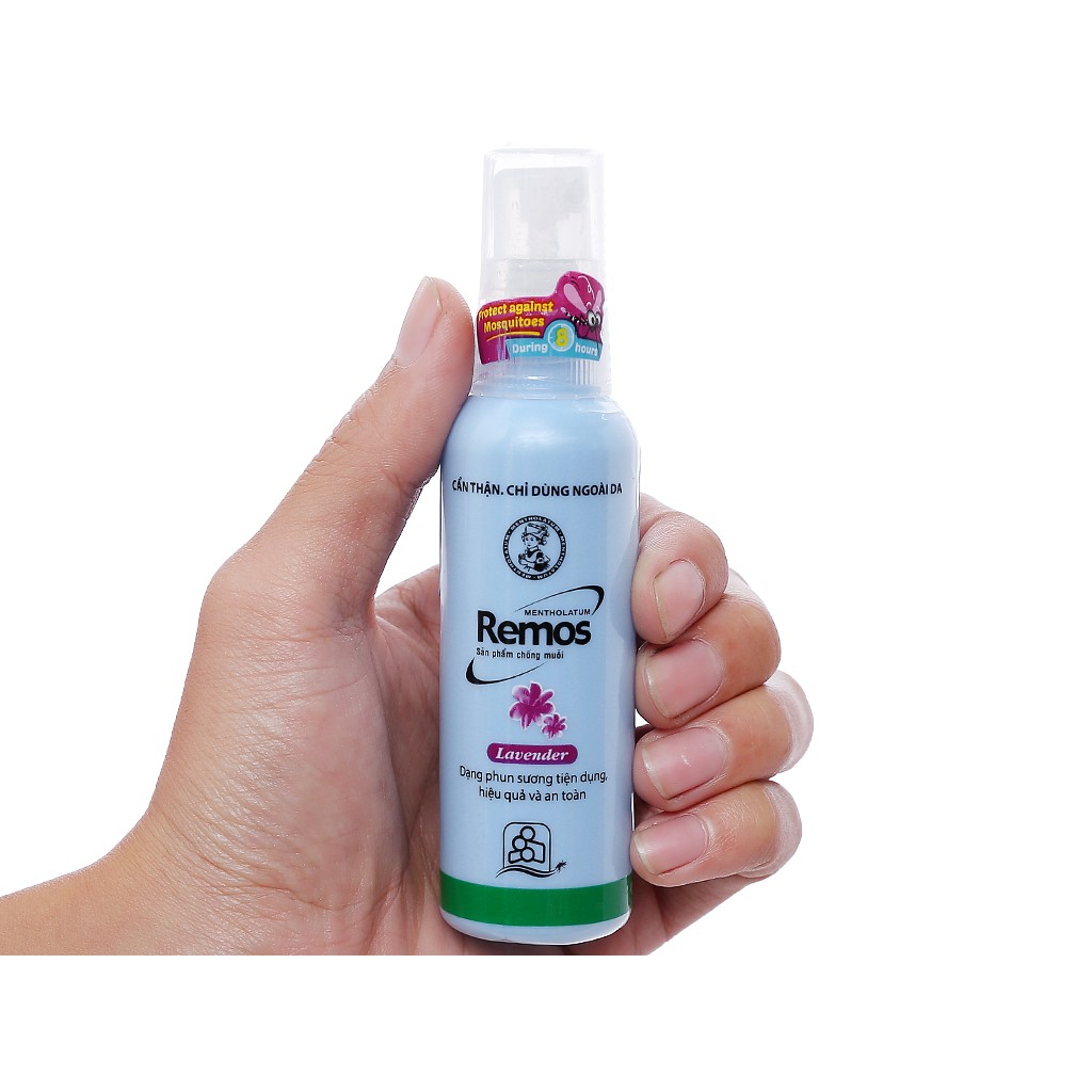 Xịt chống muỗi hương hoa oải hương Remos Lavender 60ml