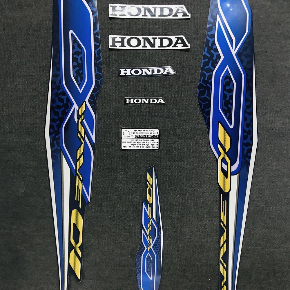 [Sale] Bộ Tem 3 Lớp dành cho Honda Wave Alpha 2018 (màu Xanh Dương Đậm)