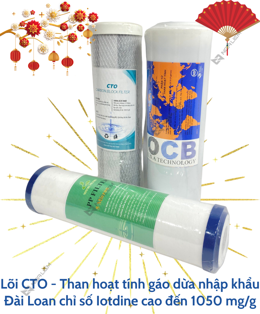 Lõi lọc nước số 1, 2, 3 Công Nghệ Mỹ OCB