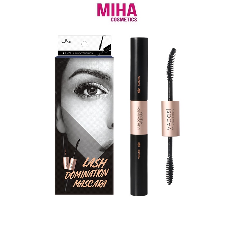 Mascara 2 Đầu VACOSI Làm Dài Và Cong Mi Không Lem Không Trôi Hàn Quốc