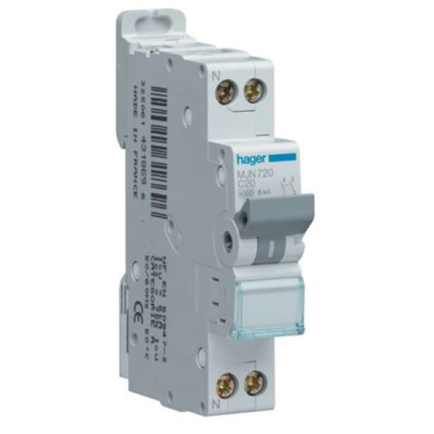 Át tép 1P MCB Hager - Cầu dao tự động (10A,...63A)