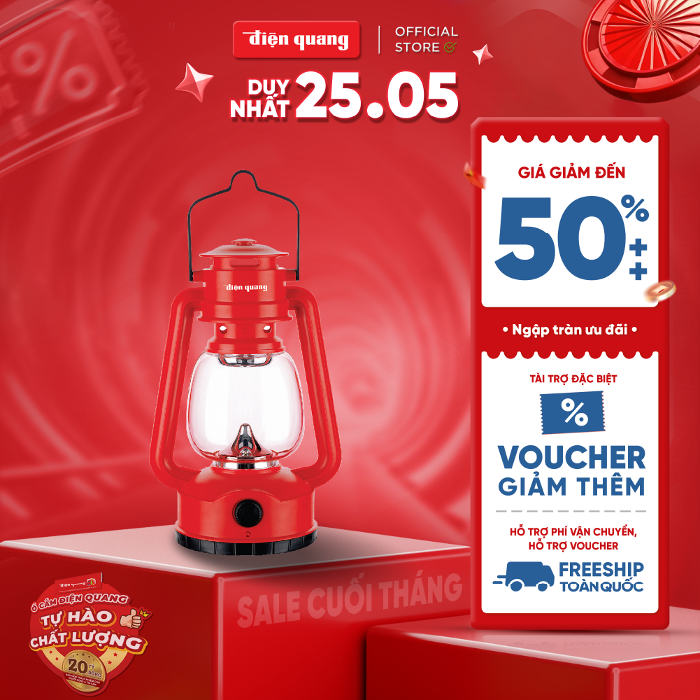 Đèn sạc Led Điện Quang ĐQ PRL04 R (0.5W, ánh sáng trắng, màu ngẫu nhiên)
